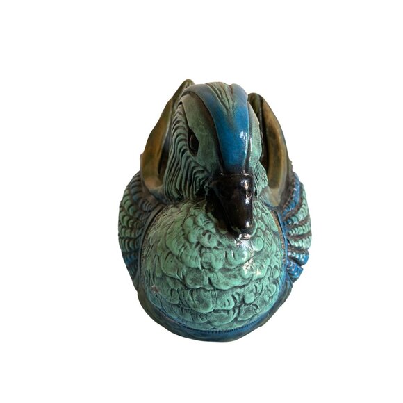 Vintage MCM 1969 Large Blue Green Duck Progressive Art Products Figurine - Picture 3 of 8